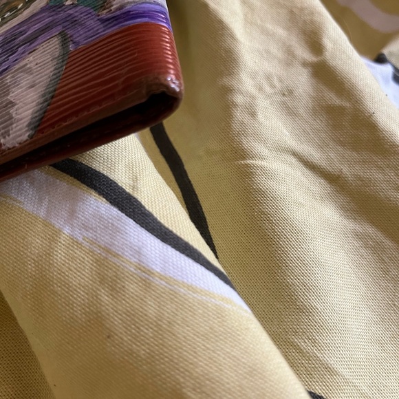 Hand Painted Louis Vuitton Cognac Long Bifold Wallet - Picture 9 of 10